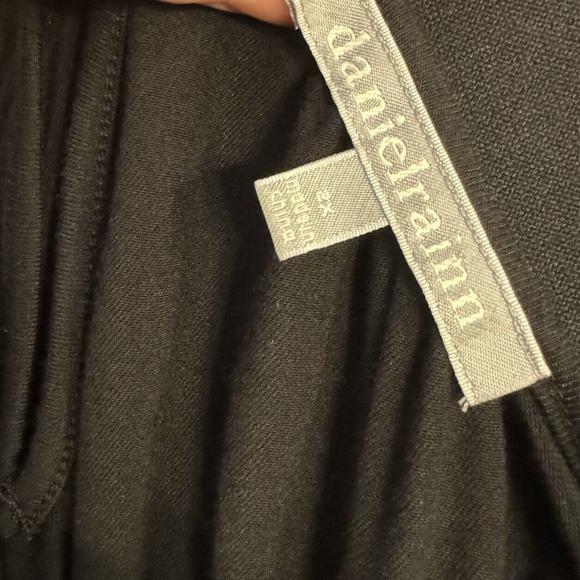 Daniel Rainn Blouse 2X Womens Black Top Sheer Sleeves Minimalist Career Dressy - Picture 7 of 9